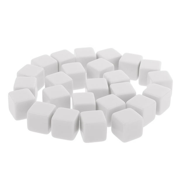 25 Piezas De Dados En Blanco De Borde Cuadrado D6 Dados De Juego De Rol De Seis Caras Regalo Blanco Sunnimix Dado
