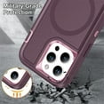 thumbnail image 6 of For iPhone 16 Pro Max Life Waterproof Rugged MagSafe Magnetic Phone Case,Purple,For iPhone 16 Pro Max, 6 of 8