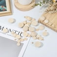 thumbnail image 3 of Uxcell 100 Pcs Half Wooden Beads, 0.8 Inch(20mm) Unfinished Natural Split Wood Balls, Wooden Half Sphere for Paint DIY Crafts Art Projects Party Decoration, Wood Color, 3 of 6
