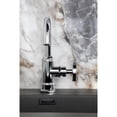thumbnail image 2 of Kingston Brass KSD2211RX Belknap One-Handle 1-Hole Bathroom Faucet with Deck Plate and Push Pop-Up Drain in Polished Chrome, 2 of 7