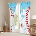 thumbnail image 3 of Manfei Sport Baseball Blackout Curtains Set of 2 (52x84 Each),Initial K Window Curtains, 3 of 6