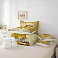 thumbnail image 4 of Honeybee 7 Piece Comforter Set Full Bed in a Bag,Yellow Sequin Fluid Art Comforter and Sheet Set,Crystal Diamond Bedding Set,Bee Beetles Bed Set Cute Animals Bugs Room Decor, 4 of 5