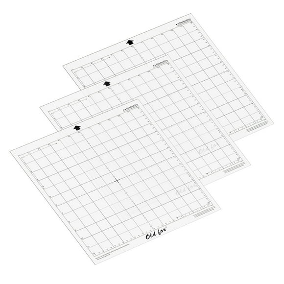 OLD FOX OLD FOX Engraving Cutting Mat, 12x12 Inches, Model E004, 3-Pack, Removable Adhesive, PP Material, 30.8x30.8cm, Ideal for Crafting and DIY Projects
