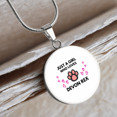 thumbnail image 4 of Collier Cercle Blanc de Chat de Devon Rex Fille en Acier Inoxydable Ou en or 18 Carats 18-22, 4 of 7