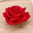 thumbnail image 3 of ColoMX Pasador para Cabello con Flores Artificiales Grandes Horquillas para Pelo de La Boda Pasador de Novia Elegante Broche Accesorios para Mujer Niña Nupcial Rojo, 3 of 7