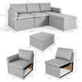 Costway Convertible Sectional Sofa LShaped Couch w/Reversible Chaise