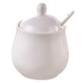 thumbnail image 1 of FUYU Ceramic Sugar Bowl Spice Jar with Lid and Spoon Seasoning Box Condiment Pot, 1 of 4