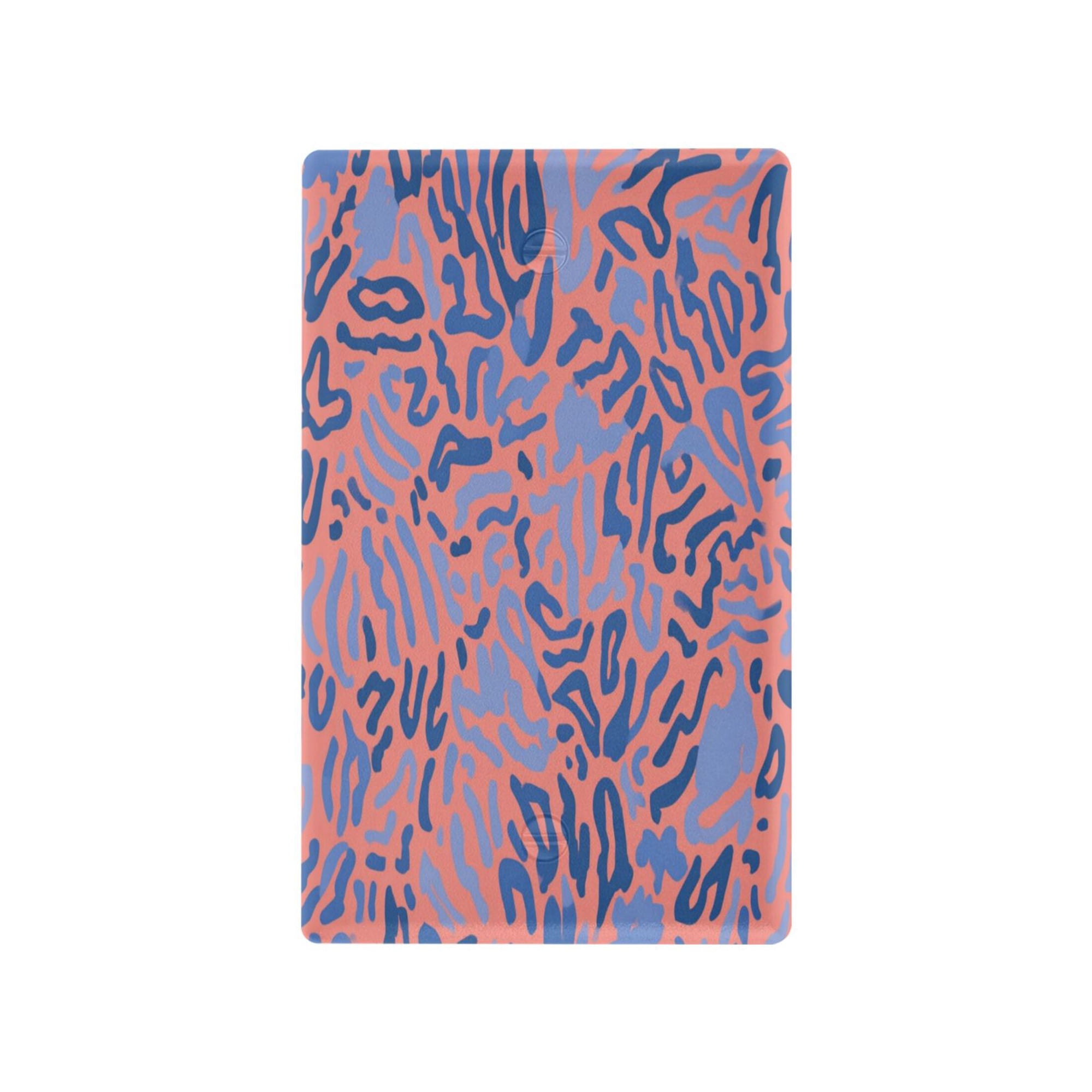 IAUYY Retardant PC Material Unused Outlet Cover Switch Plate Covers Easy DIY Installation with Screws Light Switch Cover Plate Blue Pattern on The Horn
