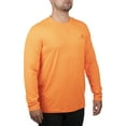thumbnail image 6 of Mossy Oak Men's Blaze Orange Long Sleeve Performance Tee Shirt, Up to 3XL, 6 of 8