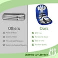 thumbnail image 4 of Camping Utensils Picnic Set Person with Carrying Case Camping Cutlery with Spoon Fork Knife Plate Clip Camping Utensils Kit for Picnic/Traveling/Barbecue, 4 of 7