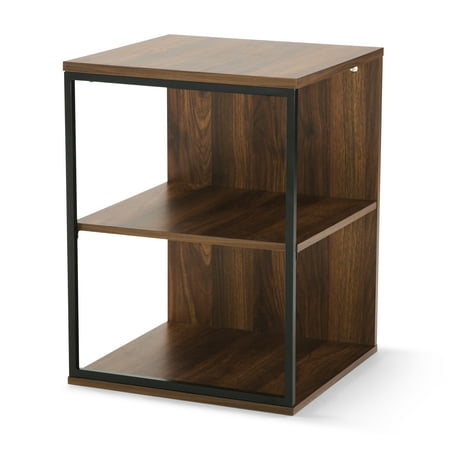 Mainstays Kalla Wood and Metal 3 Shelf End Table, Multiple (Drum End Tables Best Price)