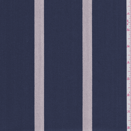 Blue Striped Fabric - Dark Blue Stripe Upholstery Cotton, Fabric By the Yard