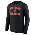 thumbnail image 2 of Men's Black Portland Trail Blazers Victory Arch Team Long Sleeve T-Shirt, 2 of 3