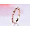 thumbnail image 4 of HeartsAndYou 1.2ct Natural Ruby Diamond Wedding Band Unique Half Eternity 14k SOLID Rose Gold, 4 of 9