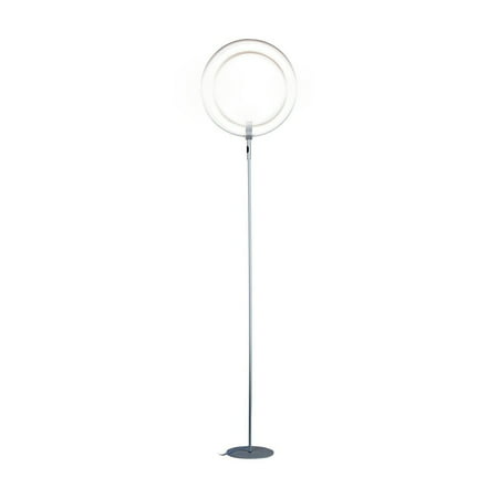 Eclipse Led Floor Lamp - Double Rings Of Light Bring Sci-fi Ambiance To Spaces