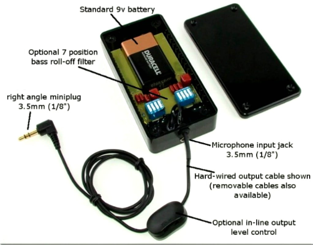 SPSPSB1 Sound Professionals Microphone power supply with 9v power and optional bass roll