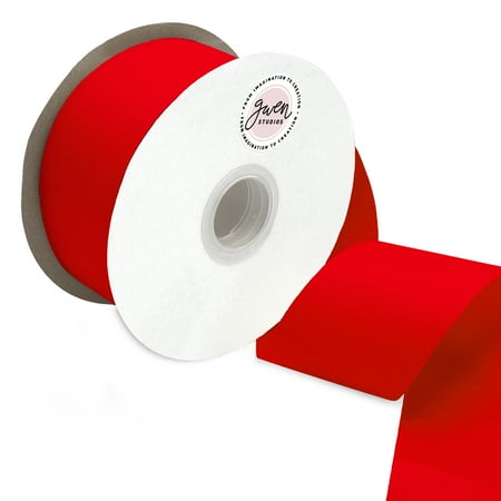 UPC: 0810056348373 | Polyester Red Grosgrain Ribbon  150  x 2.5  by Gwen Studios