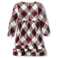 thumbnail image 3 of Vestido Gymboree Navideño para Niñas Pequeñas con Estampado de Manzanas a Cuadros, Talla 12, 3 of 4