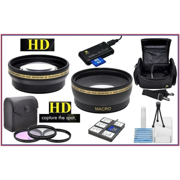 HD Lens Filter Accessory Pack for Panasonic HC-WX970 HC-VX870 HC-V770 HC-WX970M