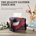 thumbnail image 4 of Cartoon Santa Claus Tissue Box Cover Leather Square Rectangle Tissue Box Holder for Bathroom Living Room Desk Office Decor, 4 of 7
