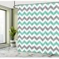thumbnail image 3 of Chevron Decor Shower Curtain Set, Chevron Pattern Geometric Wavy Zigzag Herringbone Fashionable Illustration, Bathroom Accessories, 69W X 70L Inches, By Ambesonne, 3 of 4
