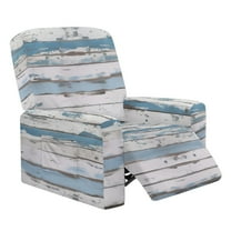 Kuiaobaty Wooden Pattern Recliner Couch Cover for Living Room Stain Resistant Reclining Sofa Cover with Elastic Bottom Breathable Recliner Chair Slipcover Washable Reclining Slipcover