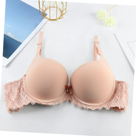 Women s Breathable Thick Cup Bra  Soft Underwire  Lace Design  Comfortable Bralette  for Daily Wear  Seamless Underwire  Wireless Bra  Nursing Bra  Supportive Bra  Minimizer Bras for Women | Beige M