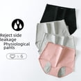 thumbnail image 3 of Ropa interior fisiológica de algodón puro para el período menstrual, pantalones fisiológicos de cintura alta antifugas laterales, pantalones fisiológicos cálidos de cintura alta a prueba de fugas, 3 of 6