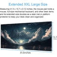 thumbnail image 2 of Moon and Cloud Desk Mat Mouse Pad, Large Gaming Desk Pad with Stitched Edges, Non-Slip Computer Mousepad for Desk, Extended XXL Keyboard and Mouse mat 31.5 x 15.7 in, 2 of 6