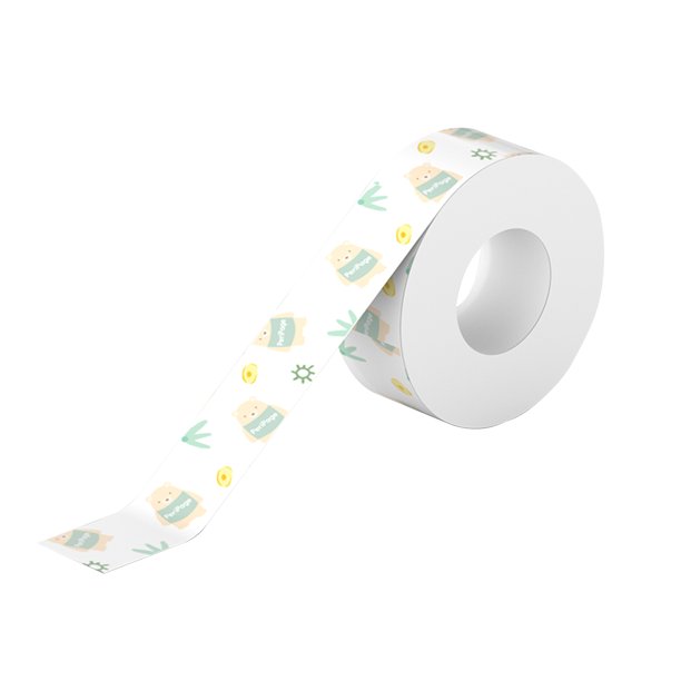 PeriPage 1 rollo de papel de etiqueta adhesiva con patrón lindo Cinta adhesiva Papel de impresión té PeriPage Gran oso