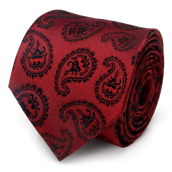 DC Batman Red Paisley Tie
