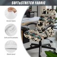 thumbnail image 5 of Xoenoiee Aztec Tribe Cow Spot Print Office Chair Covers, Stretch Computer Boss Chair Cover with Button High Back Chair Slipcover Anti-Dust Rotating Chair Cover for Home Office, Large, 5 of 6