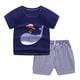 thumbnail image 2 of Conjunto de camiseta y pantalones cortos de algodón de verano para niños y niñas, 2 of 6