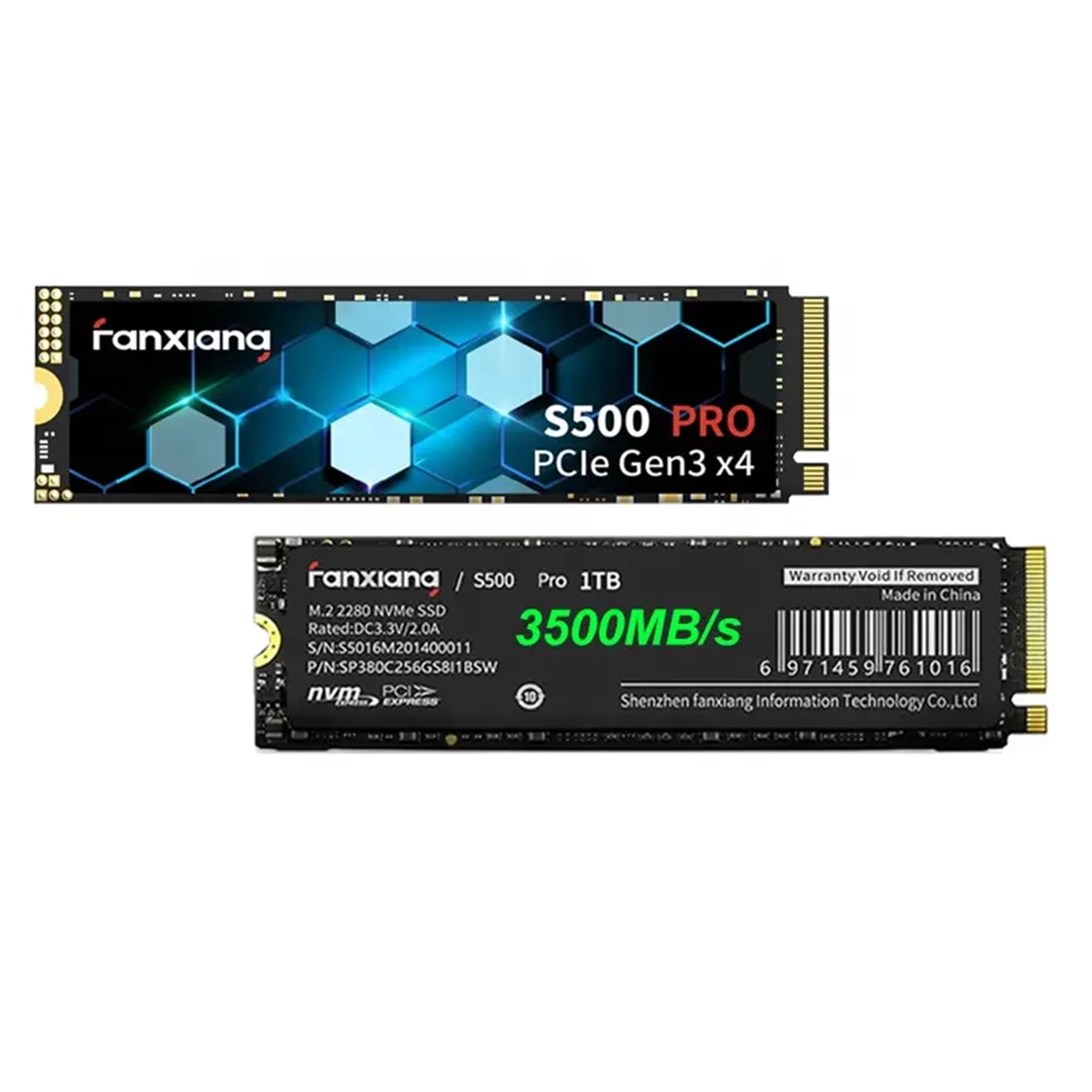 fanxiang S500 Pro 2TB NVMe SSD m.2 PCIe Gen3x4 2280 Internal Solid