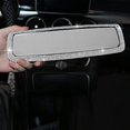thumbnail image 2 of Espejo retrovisor de coche con diamantes de imitación brillantes, espejo de coche con diamantes de cristal Espejo retrovisor de coche con diamantes de imitación brillantes para mujer (cinta) TUNC Sencillez, 2 of 5