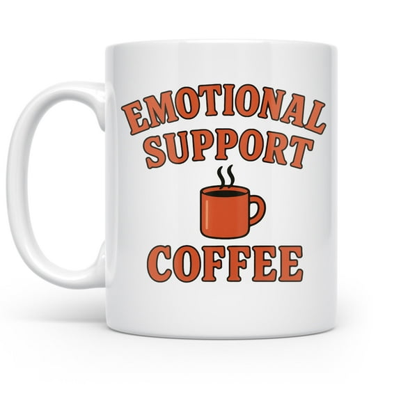 Emotional Support 11 oz Coffee Mug - Funny Gift White Ceramic