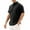 Black, variant on Mens Plus Size Shirts Men's Summer Cotton Linen Solid Color Casual Short Sleeve Shirt