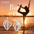 thumbnail image 3 of AOVEAO Ballerina Earrings 925 Sterling Silver Ballet Dancer Earrings Jewelry Birthday Graduation Ceremony Gift for Women, 3 of 8