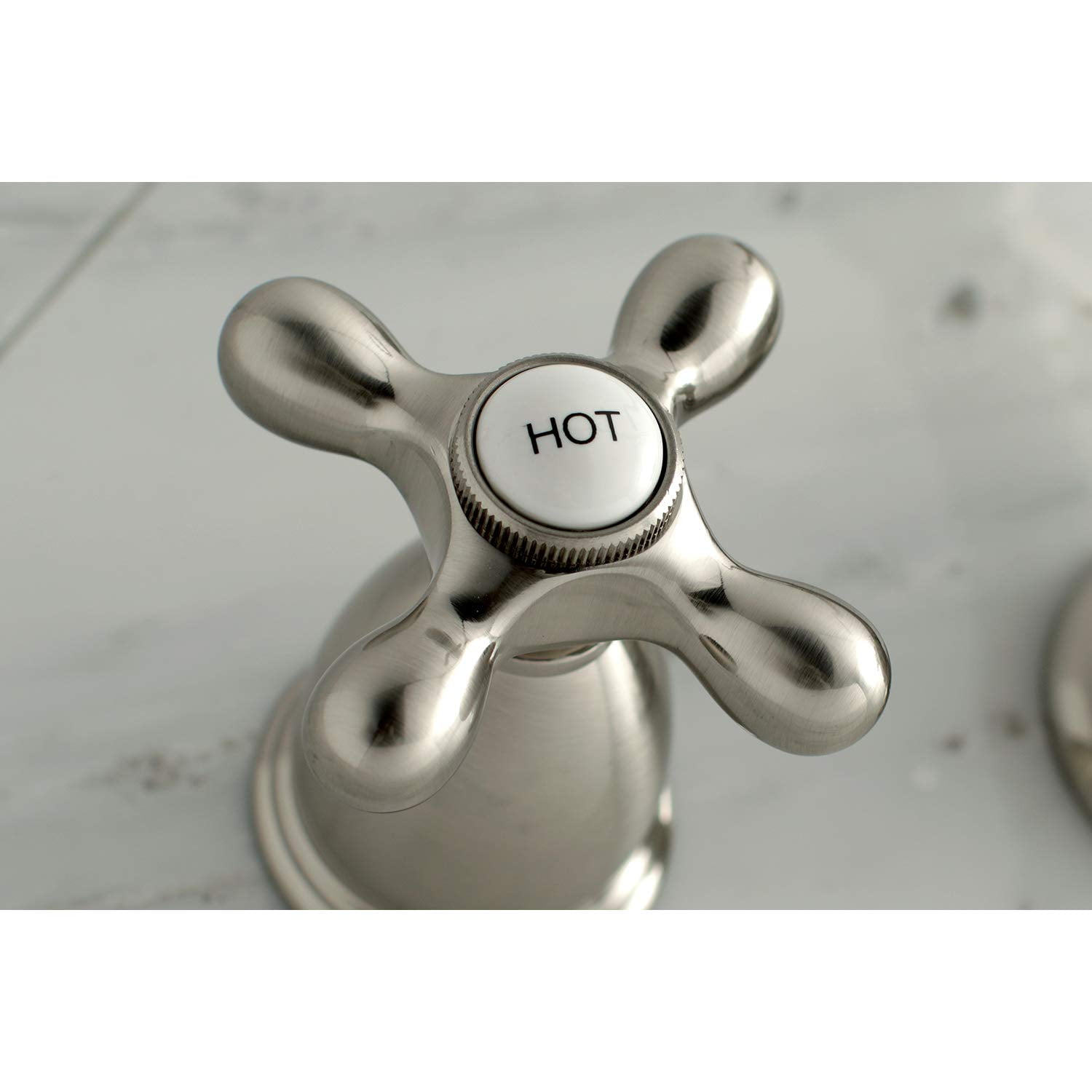 Kingston Brass Roman Tub Faucet, Brushed Nickel, Wall Mount KS1028AX