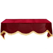 WRISTBIQUE Soft Dark Red Velvet Upright Piano Cover Full Size Dust Protection for Home