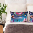 thumbnail image 2 of JUNZAN Colorful Donut Silk Pillowcase for Hair and Skin,Cooling Sleep Both Sides Silk Satin Pillow Covers with Zipper for Women Men, 2 of 6