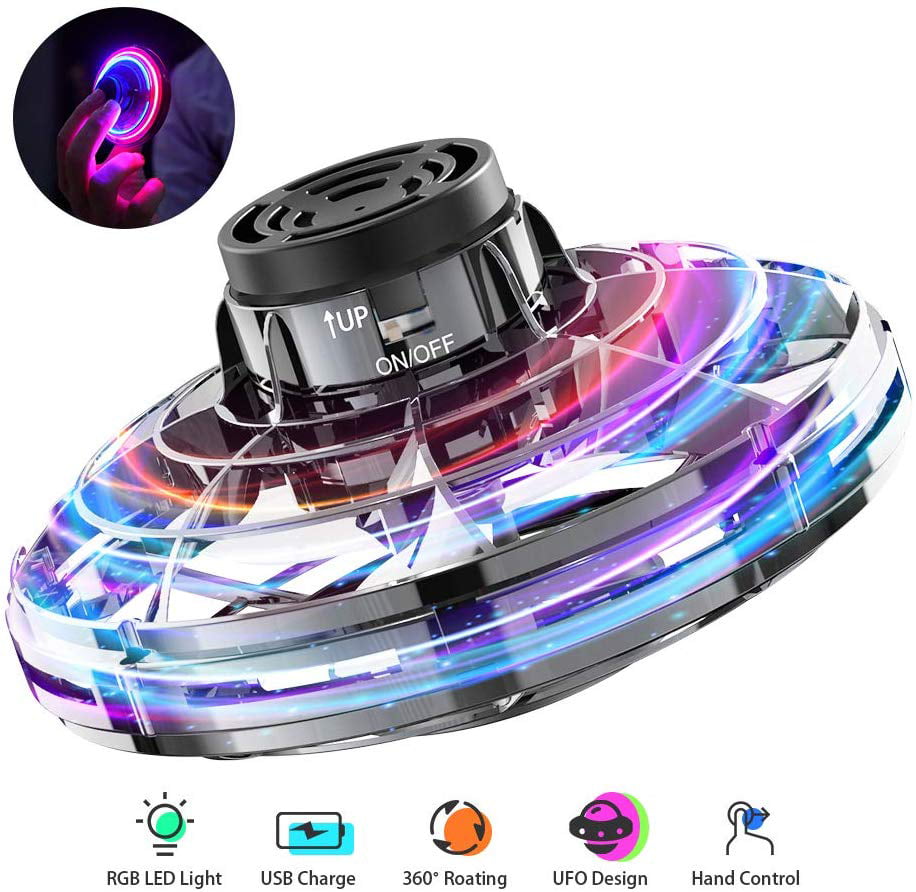 USB Charging RGB Lights Interactive Toys Gifts for Boys Girls Adults Red with remote control FlyNova Mini Drone Hand Drone Flying Toys Drones for kids 