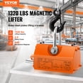 thumbnail image 2 of VEVOR Magnetic Lifter, 1320 lbs/600kg Pulling Capacity, 2.5 Safety Factor, Steel and Neodymium, Lifting Magnet with Release, Permanent Lift Magnets, Heavy Duty Magnet for Hoist, Block, Shop Crane, 2 of 9