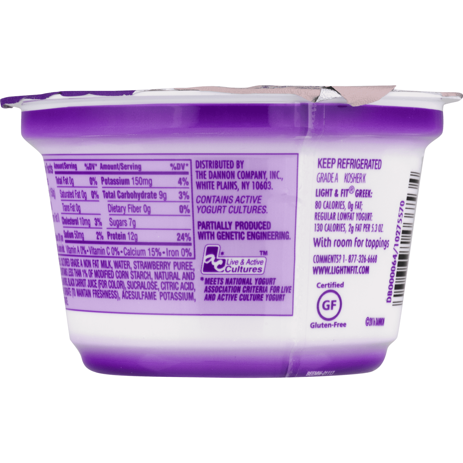 Dannon Light And Fit Greek Yogurt Nutrition Label - Best ...