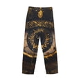 thumbnail image 3 of Lsque Mystical Golden Eye Print Men's Pajama Pants, Lounge Pant - Comfortable Home Wear,Elastic Waistband, Stylish Design-Medium, 3 of 9
