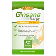 Body Gold Ginsana Energy All-Natural Energizer VegCaps, 60 count