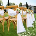 thumbnail image 3 of Tela para drapear con forma de arco de boda VACVELT, gasa blanca, 2 paneles, 3 of 7