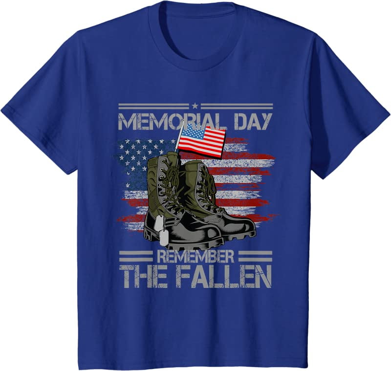 Memorial Day Remember The Fallen Veteran Military Vintage TShirt