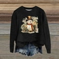 thumbnail image 2 of Womens Christmas Crewneck Sweaters Trendy Cute Xmas Snowman Graphic Long Sleeve Tops Soft Comfy Novelty Casual Pullover Blouses, 2 of 4