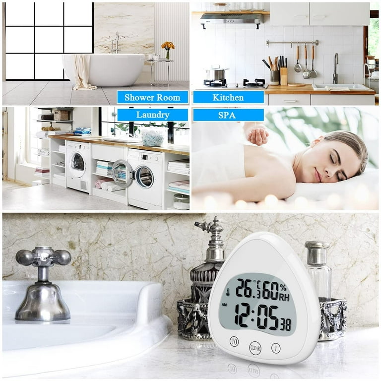 Bathroom/ kitchen clock with timer